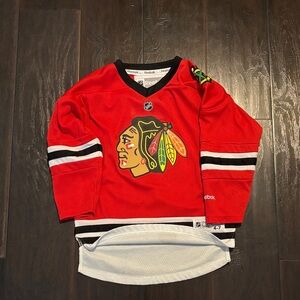 Reebok Youth Red and Black Hockey Jersey